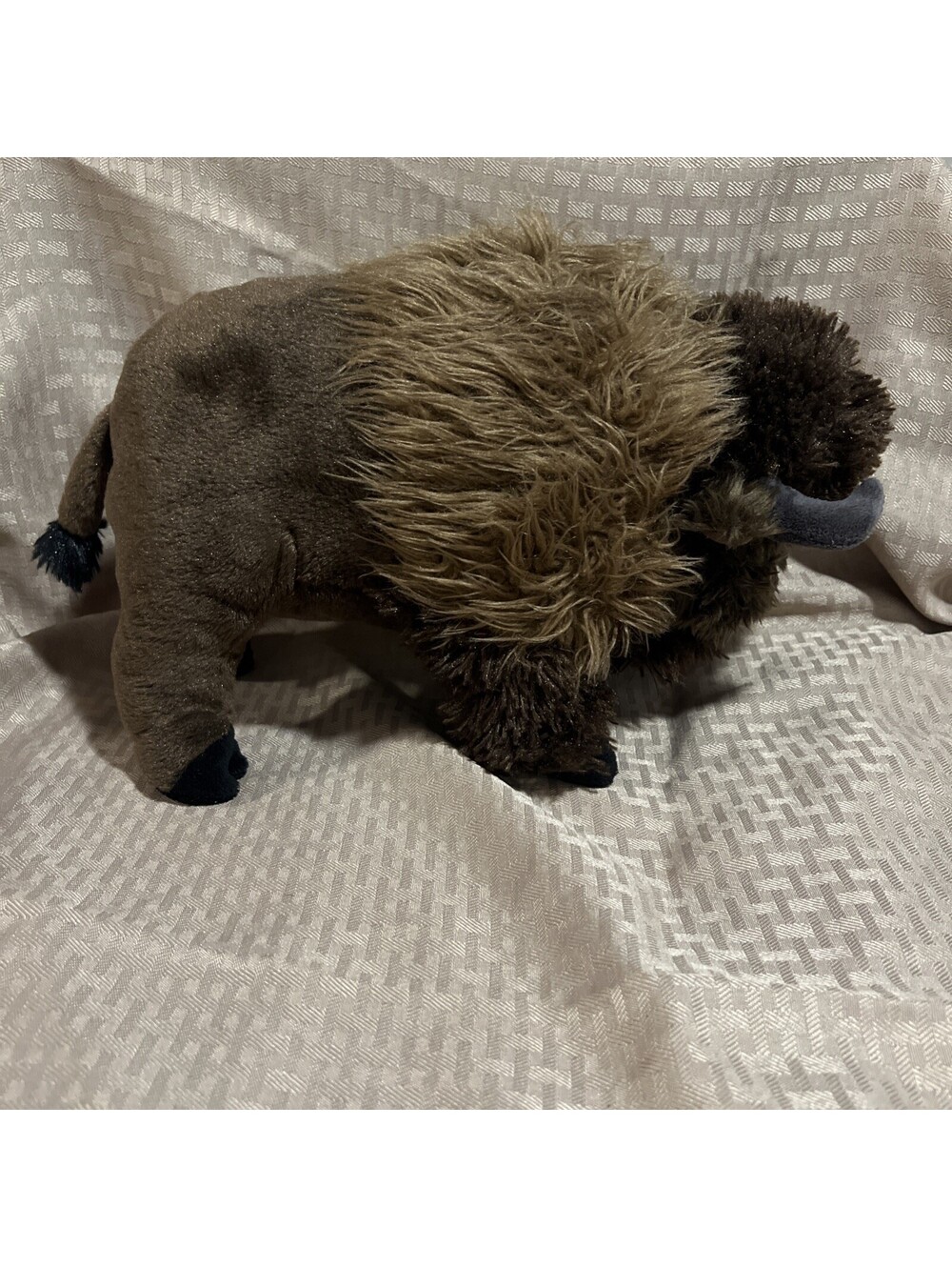 Wild Republic Bison Buffalo Plush K&M International 2012 Brown Stuffed Animal